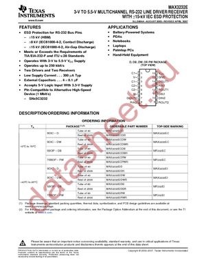 MAX3232EIPWR datasheet  